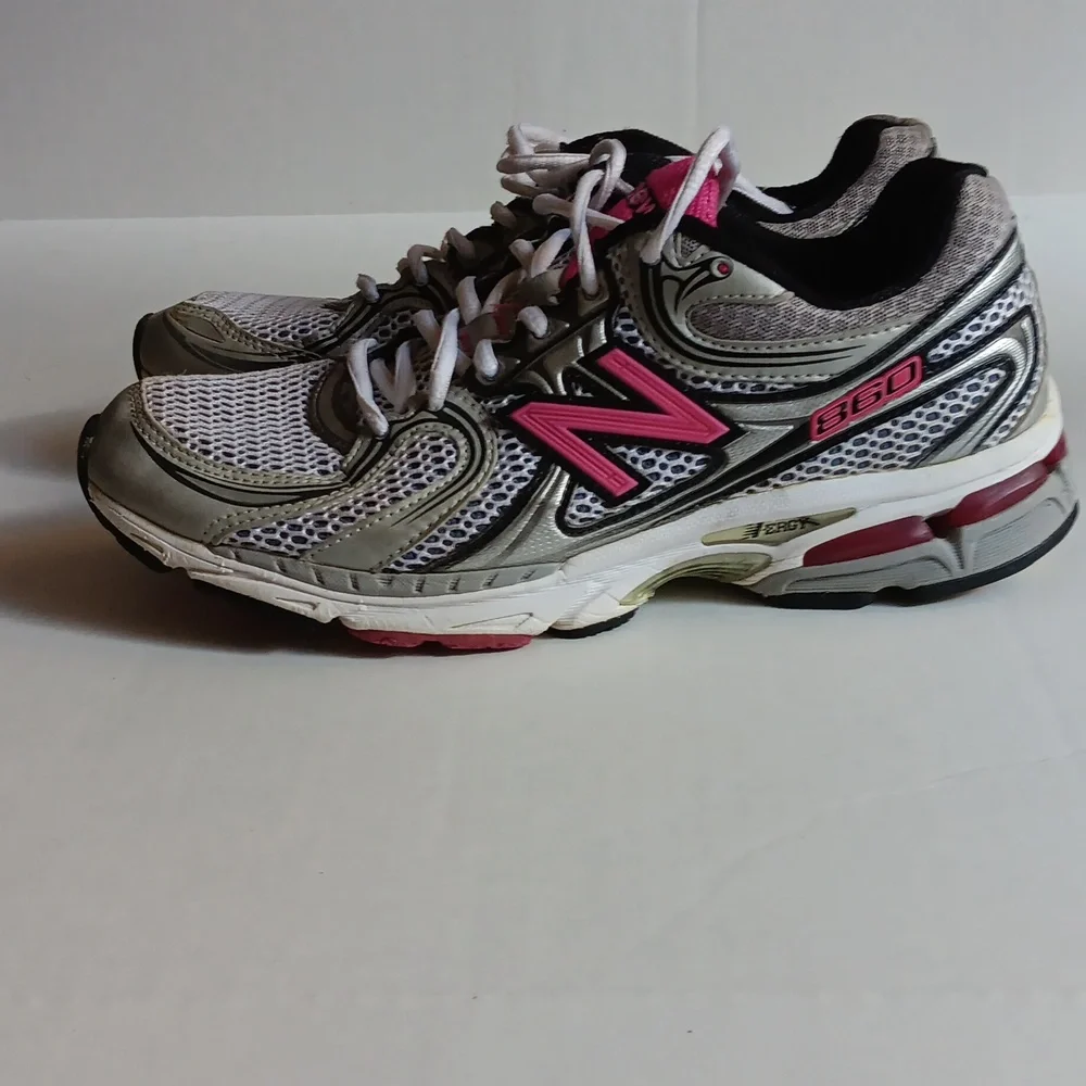 NEW BALANCE WOMEN'S ATHLETIC SHOES PINK &  GRAY - Picture 6 of 6